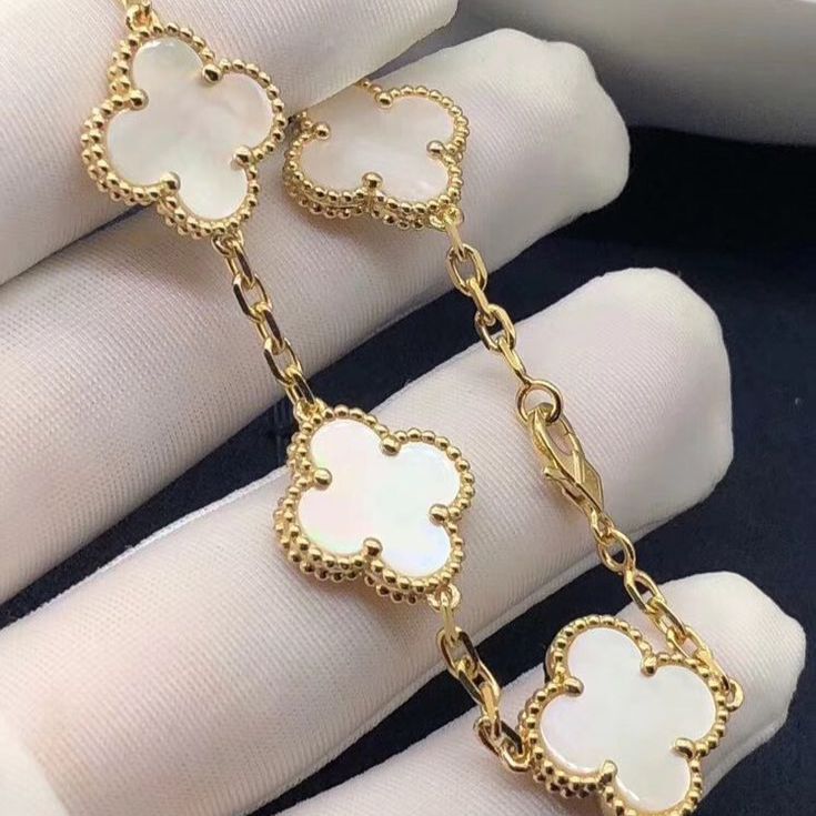 PULSERA TREBOL - VAN CLEFF + CAJA DE REGALO