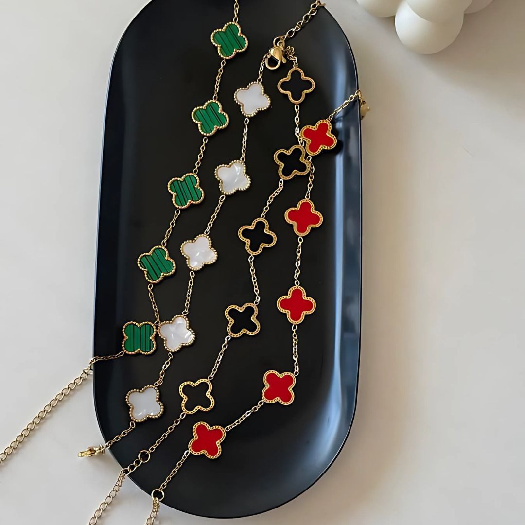 PULSERA TREBOL - VAN CLEFF + CAJA DE REGALO