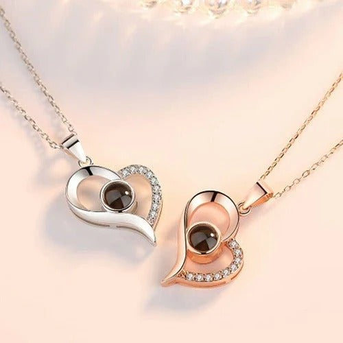 COLLAR TE AMO EN 100 IDIOMAS + CAJA DE REGALO + PAGO CONTRA ENTREGA